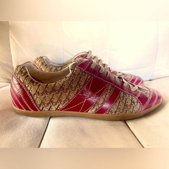 Christian Dior Rare Vintage Red Monogram Trotter canvas with Red leather trim - Picture 1 of 9